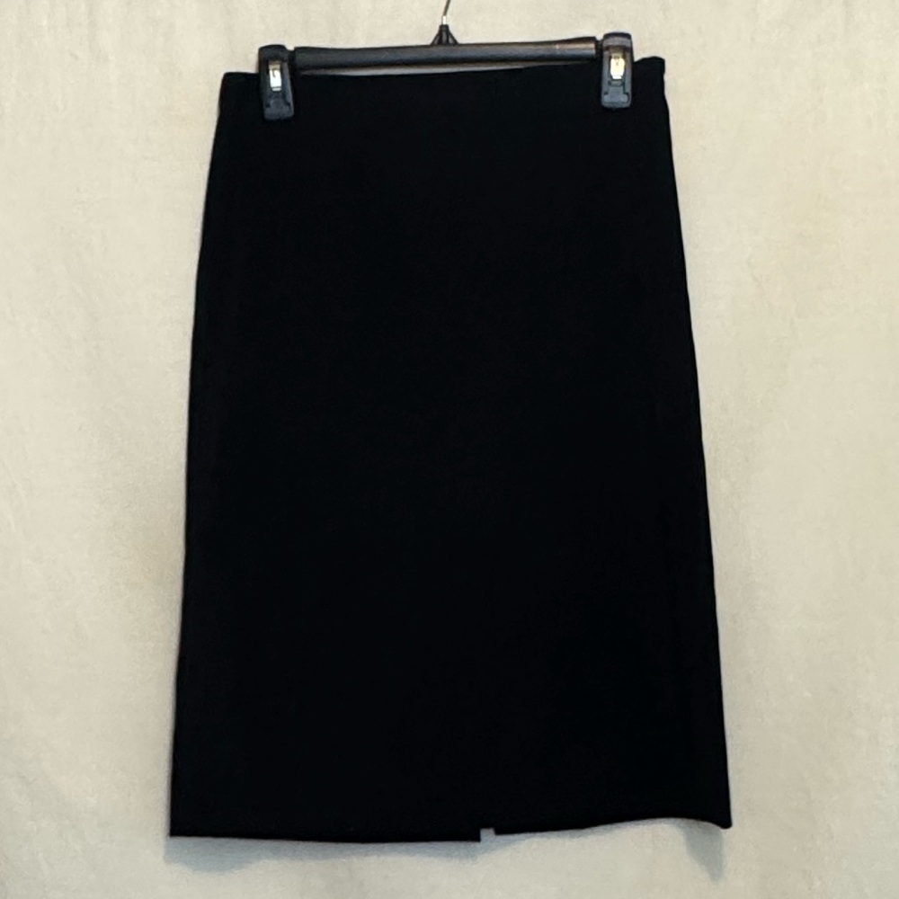 A-157‎ Leslie Fay Black MIDI Skirt Size 8P